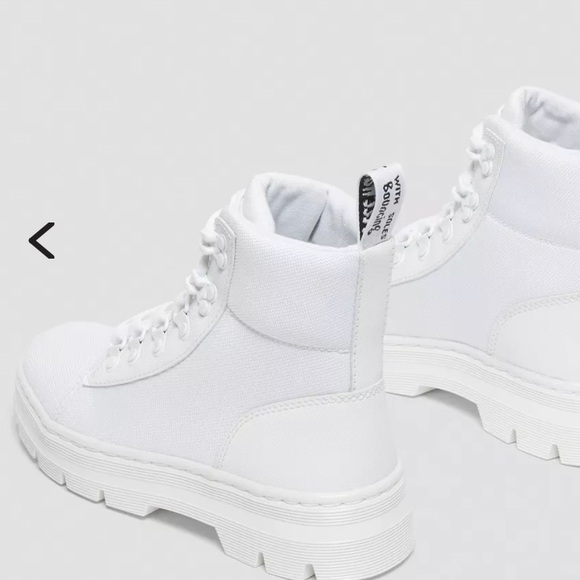 Doc Martens Mono White Poly Casual Combat Boots Air Wair Women’s size 10 - Picture 2 of 10